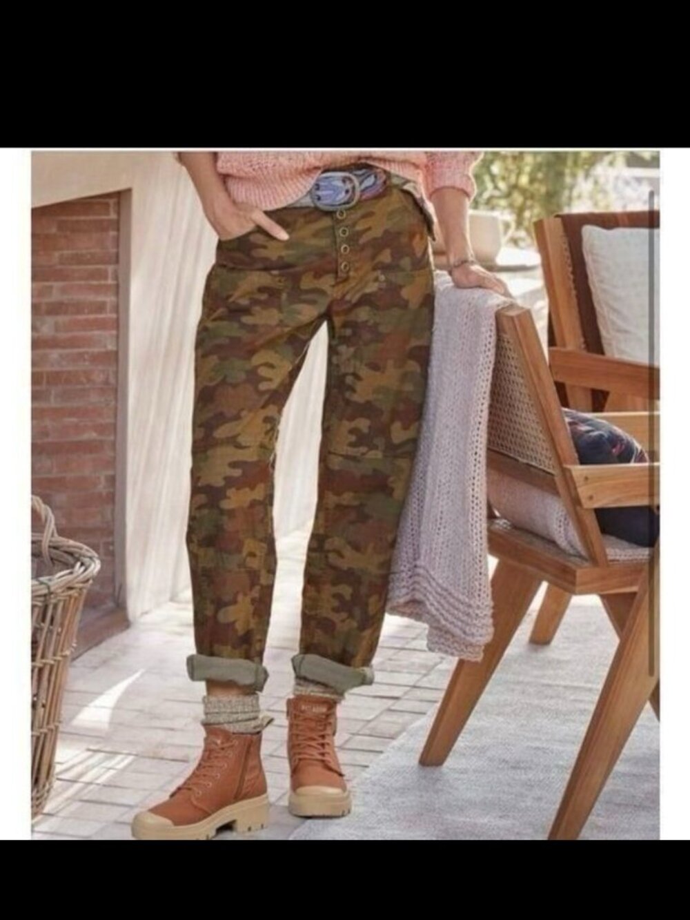 Sundance Catalog Chino Cargo Camo Pants